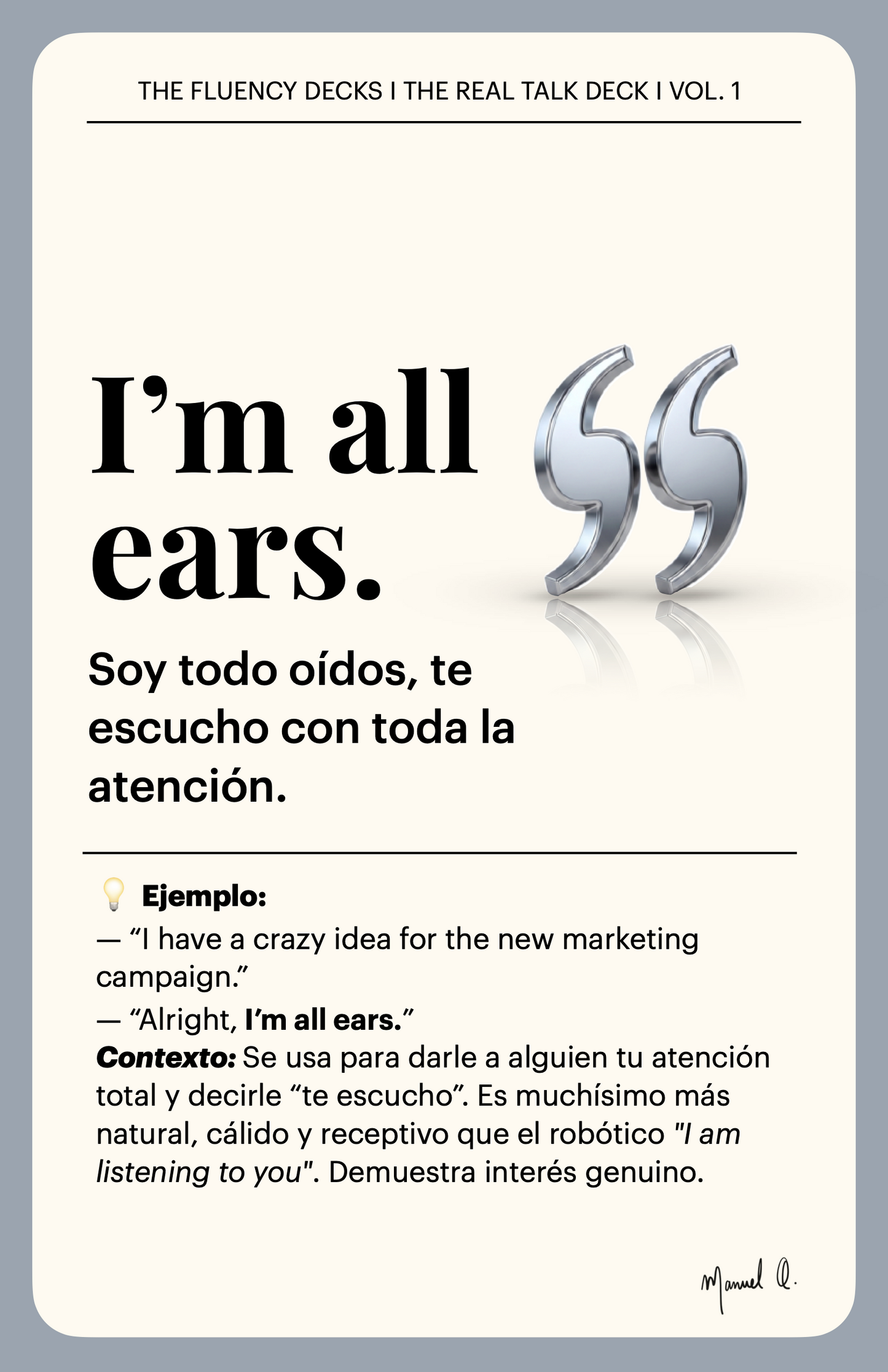 (PRE-SALE) The Real Talk Deck Vol. 1 - Fluency Without Filters (Digital Flashcards)